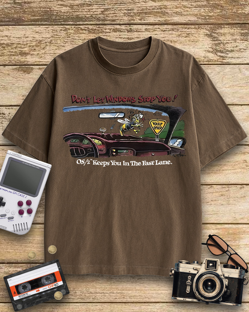 TheRetroTee Vintage OS2 Computer 1980s Cotton T-Shirt