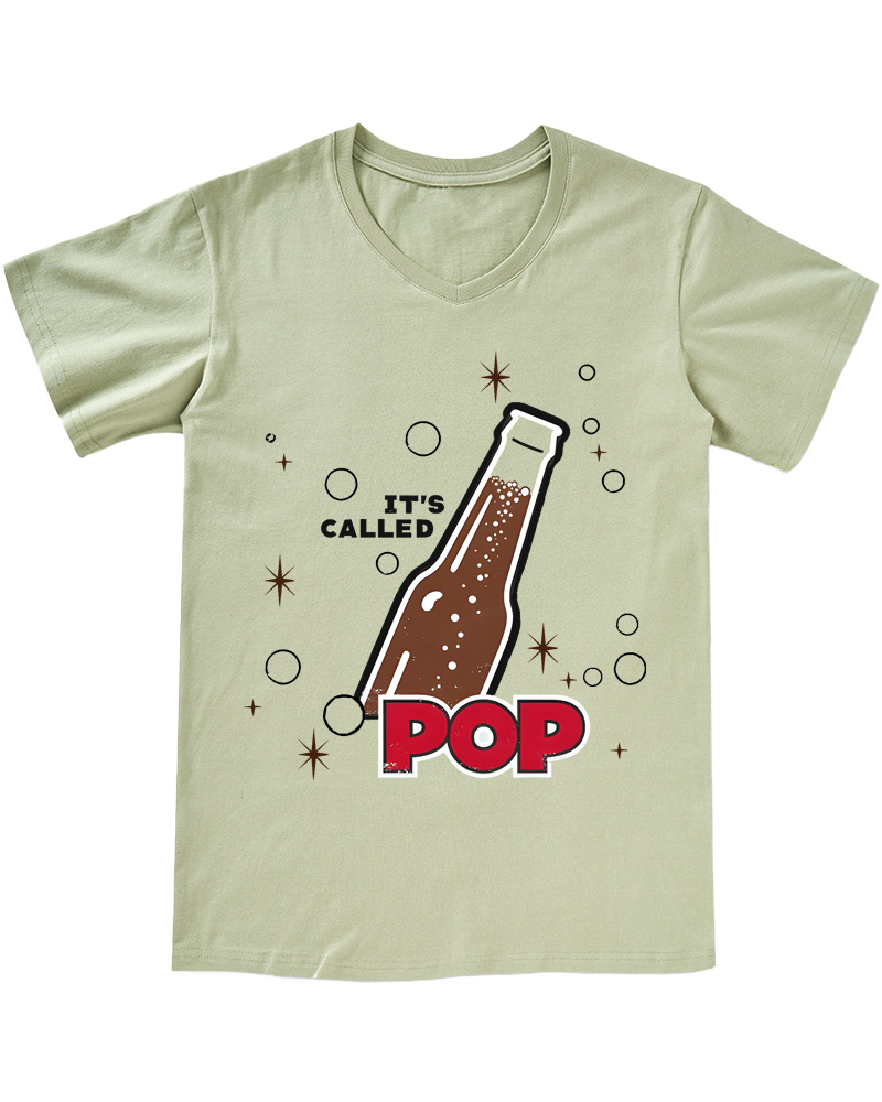 TheRetroTee It's Called Pop 1950s V-neck T-Shirt