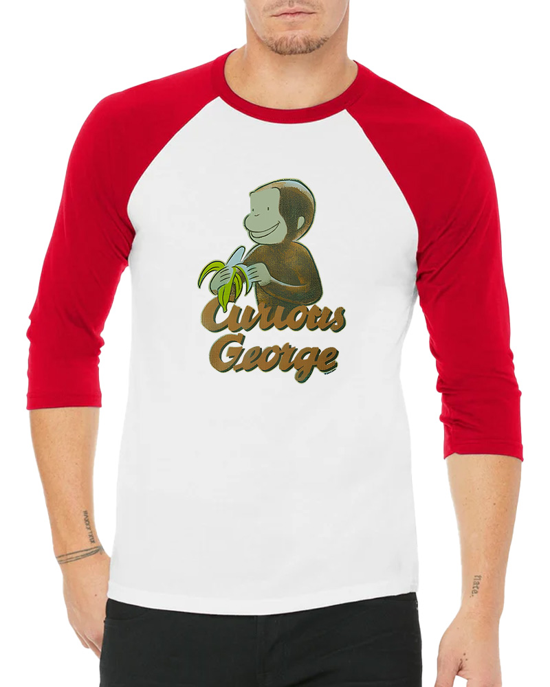 TheRetroTee Banana-Themed Adventure Long Sleeve Raglan T-Shirt