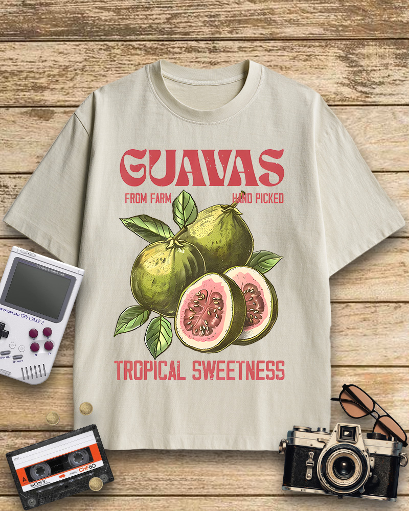 TheRetroTee Exotic Fruit Lover 1960s Cotton T-Shirt