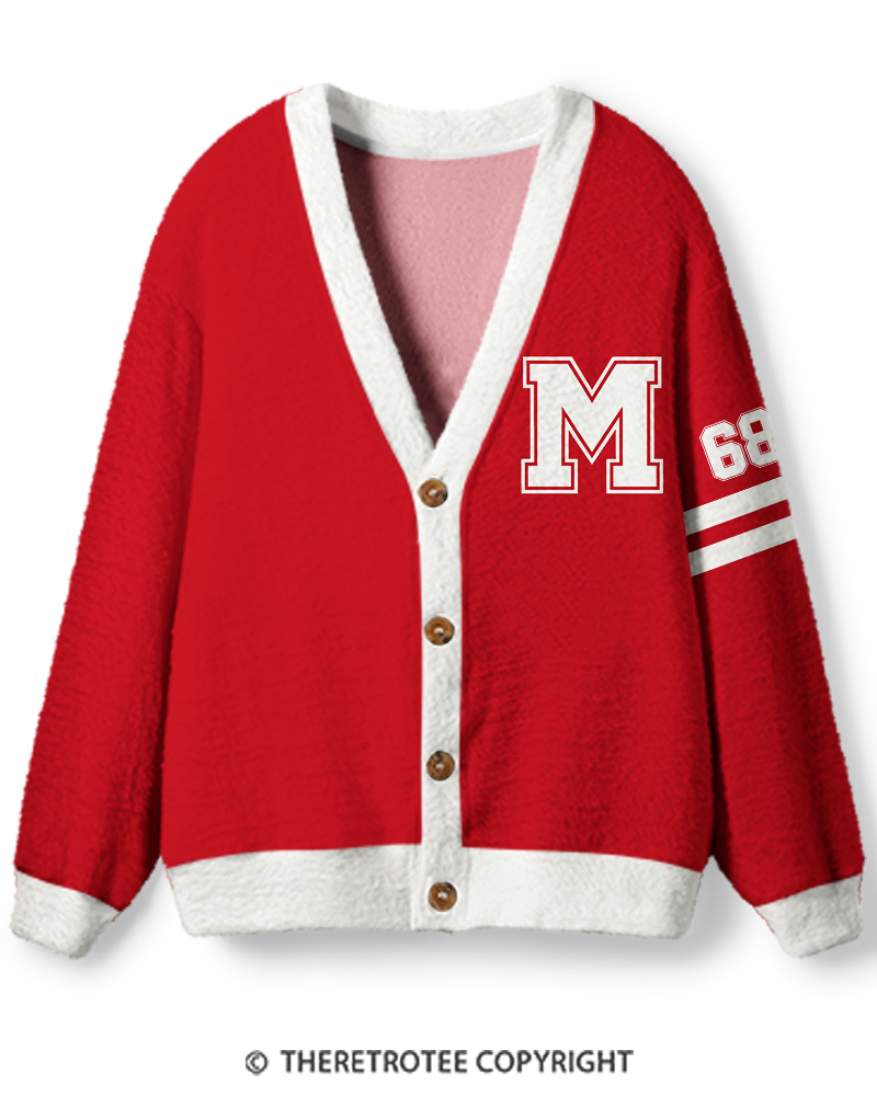 TheRetroTee Vintage Custom Campus Heritage Unisex Cardigan Sweater