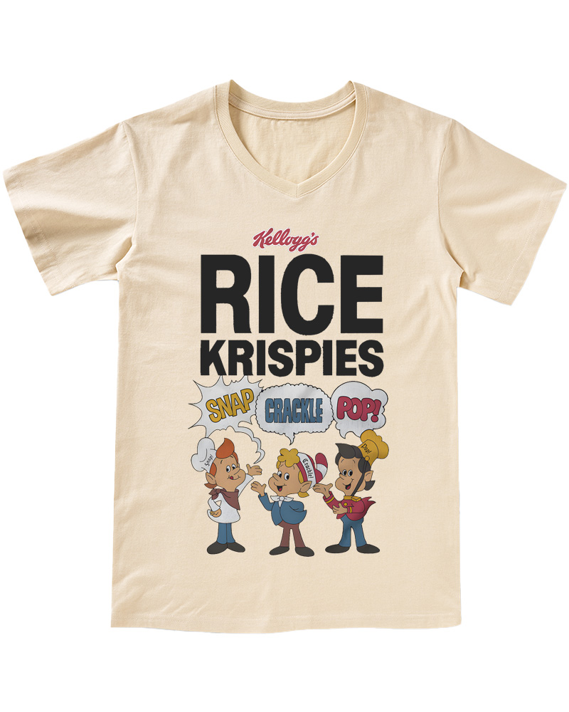 TheRetroTee Rice Krispies Snap, Crackle, and Pop 1970s V-neck T-Shirt