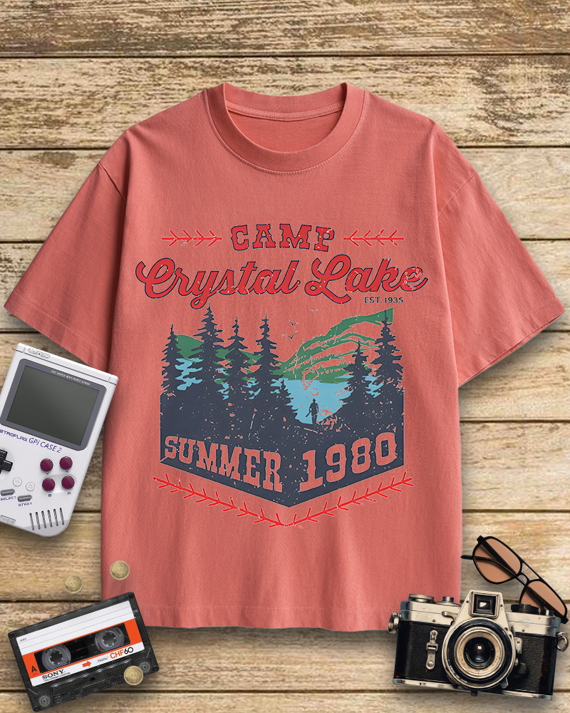 TheRetroTee Camp Crystal Lake Cotton T-Shirt