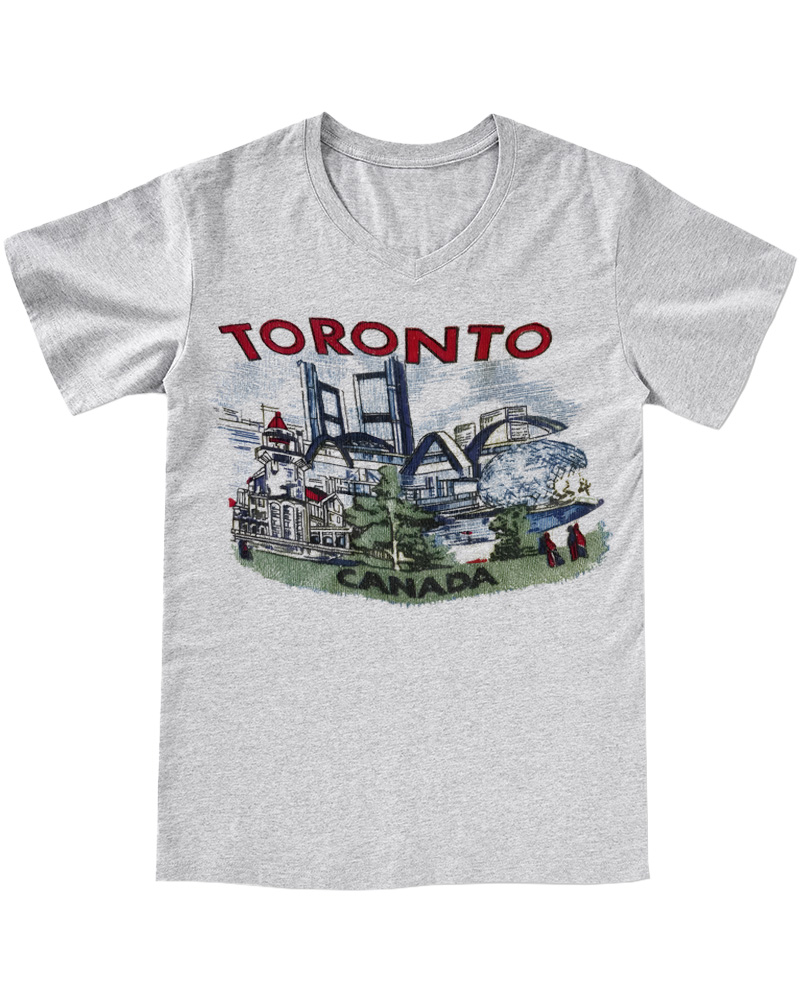 TheRetroTee 1960s Toronto souvenir V-neck T-Shirt