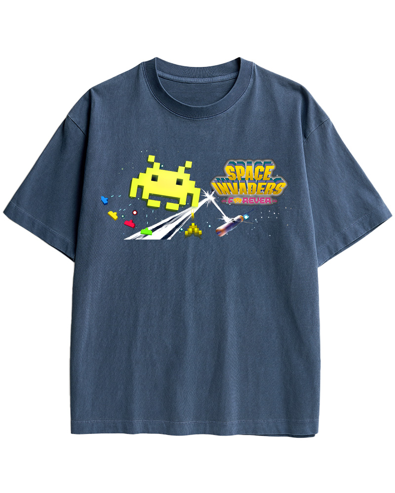 TheRetroTee Space Invaders Forever 1980s Cotton T-Shirt