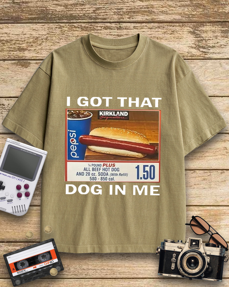TheRetroTee I Got That Dog In Me 1990s Cotton T-Shirt