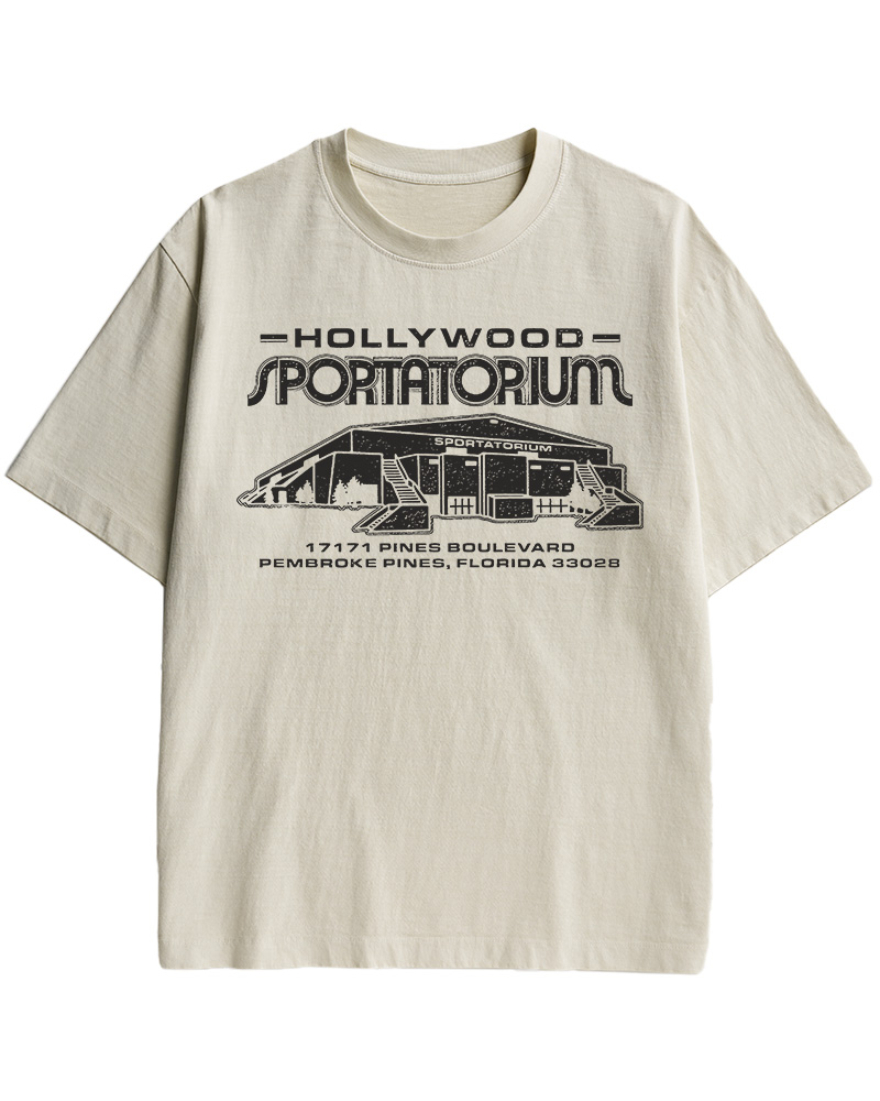 TheRetroTee Hollywood Sportatorium 1910s Cotton T-Shirt