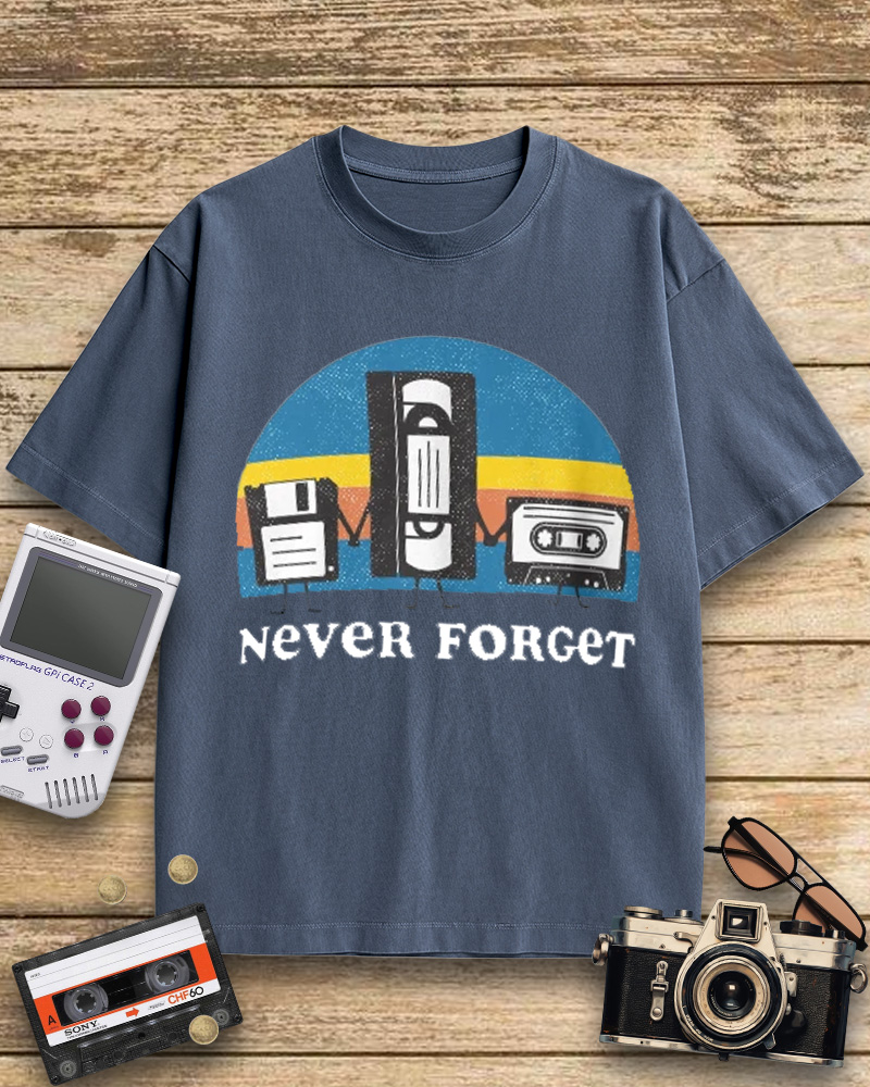 TheRetroTee Never Forget 1980s Cotton T-Shirt