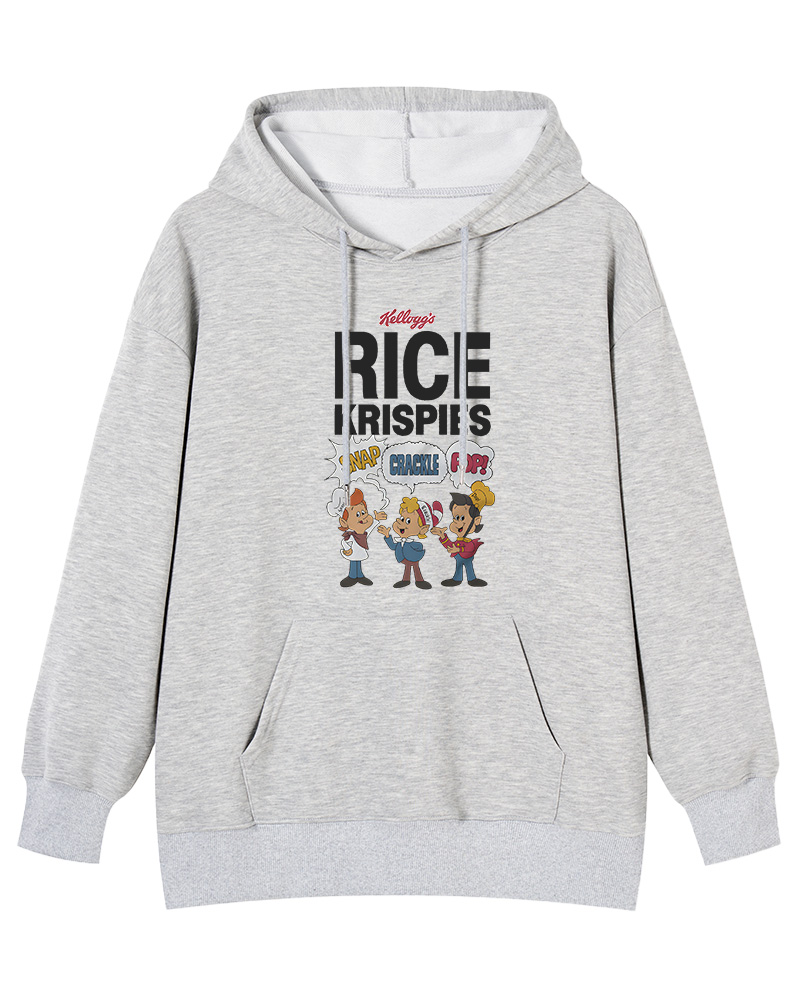 TheRetroTee Rice Krispies Snap, Crackle, and Pop 1970s Cotton Hoodie