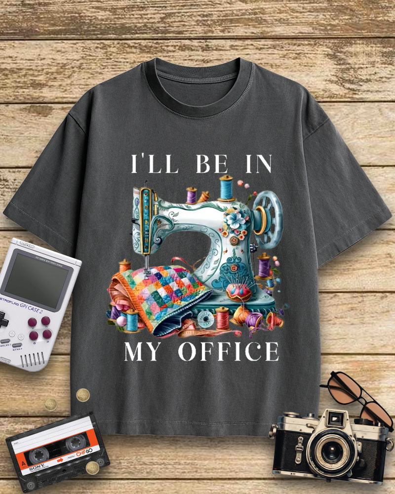 TheRetroTee I'll Be In My Office Cotton T-Shirt