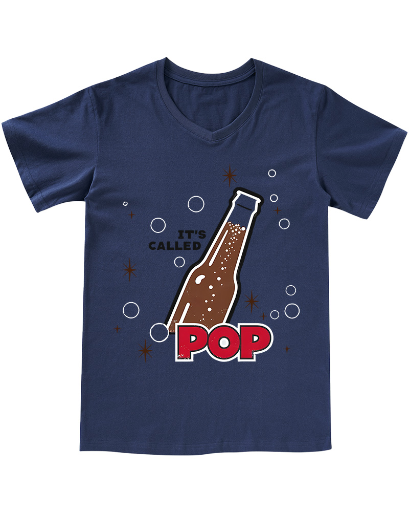 TheRetroTee It's Called Pop 1950s V-neck T-Shirt