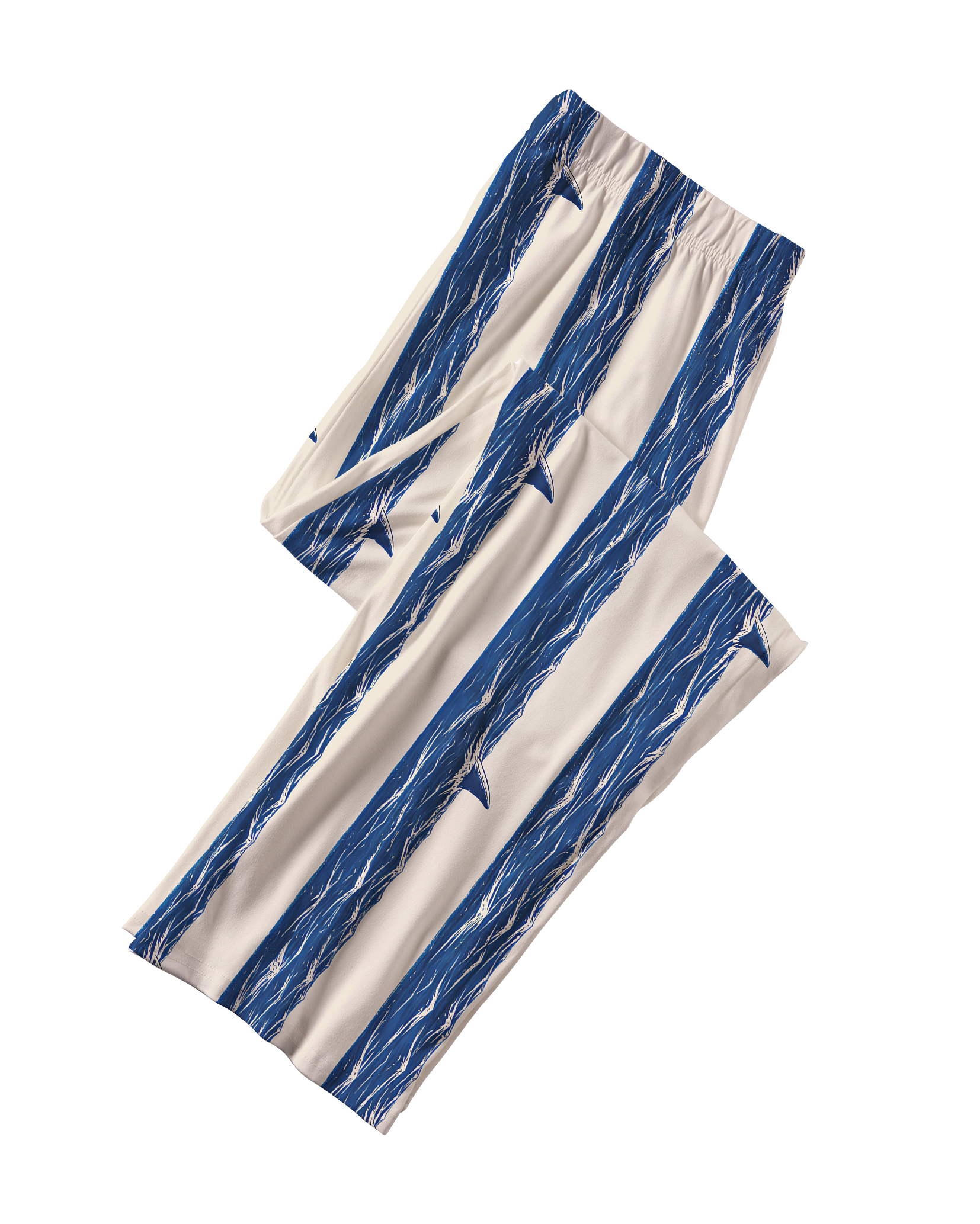TheRetroTee Shark Wave Stripe Vintage Pajama Set