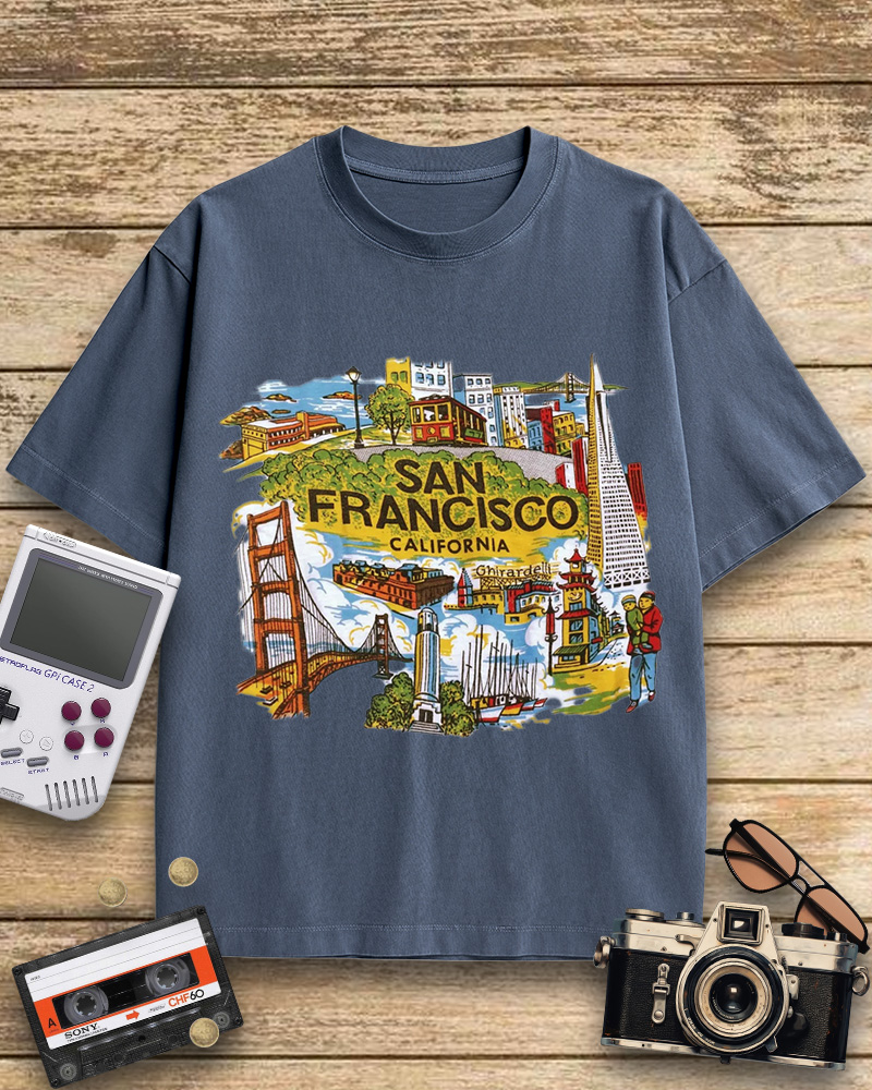 TheRetroTee San Francisco Tourist 1950s Cotton T-Shirt