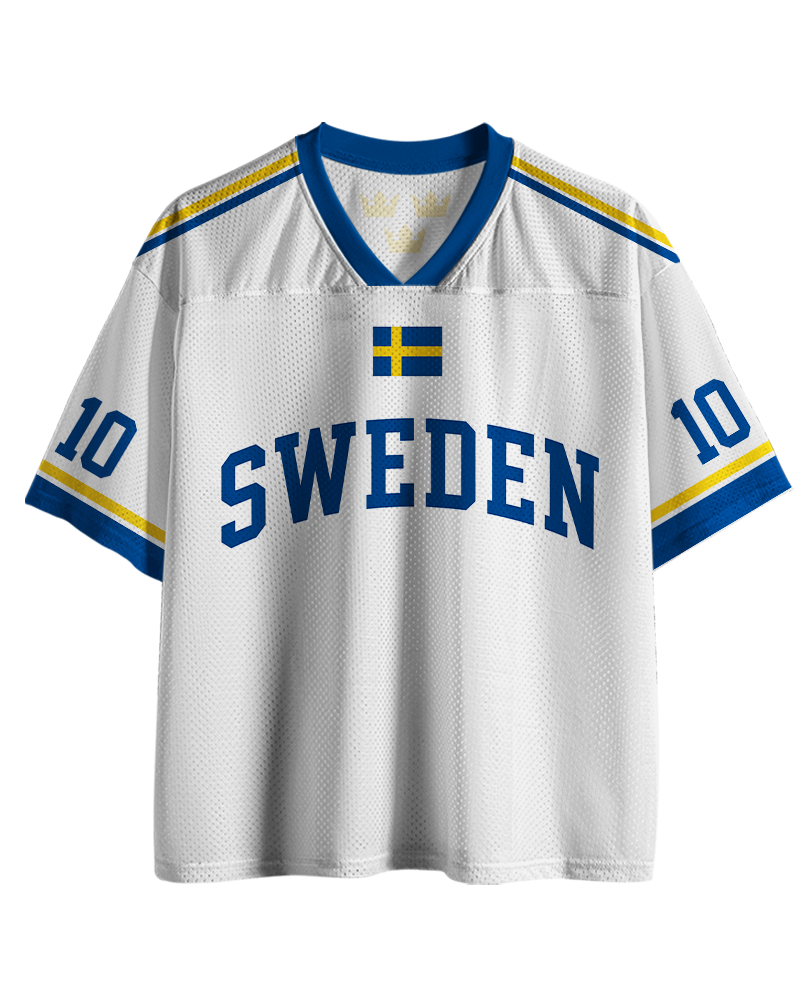 TheRetroTee Custom Sweden Soccer Mesh Jersey