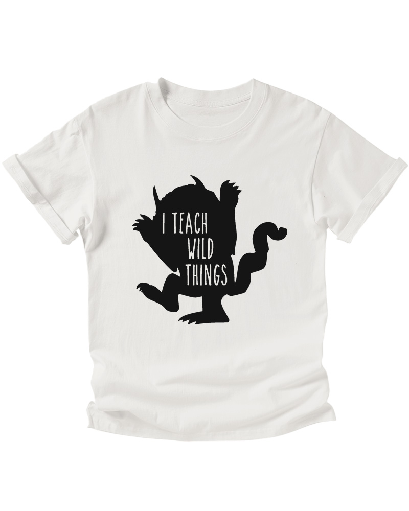 TheRetroTee I Teach Wild Things 1960s Kids T-Shirt