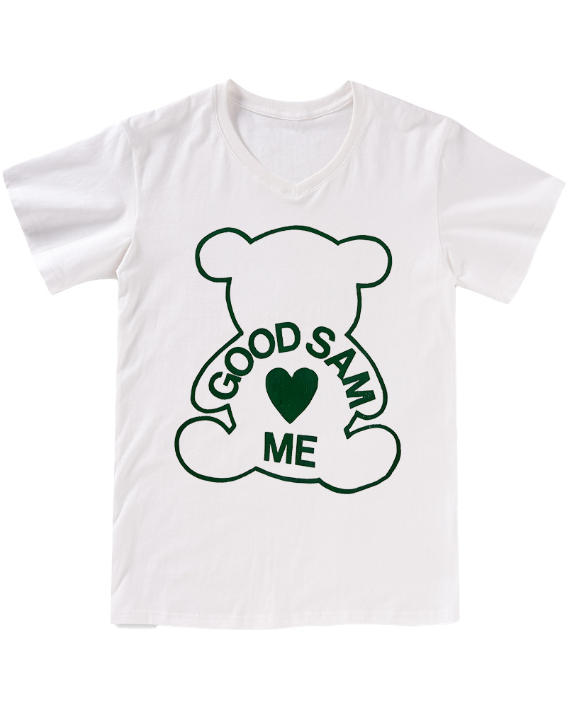 TheRetroTee 90s Sam Loves Me 1970s V-neck T-Shirt