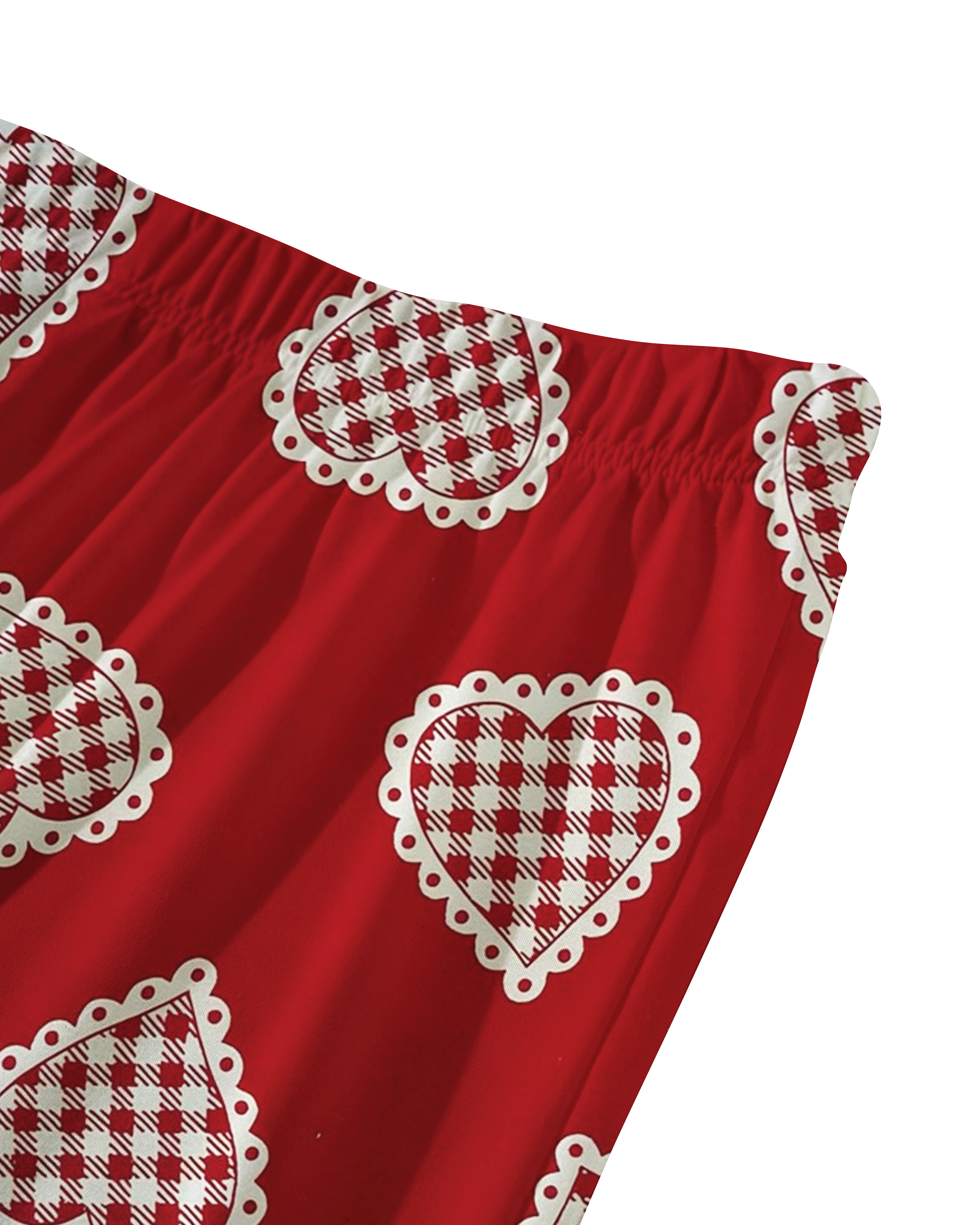 TheRetroTee Retro Valentine Heart Vintage Pajama Set
