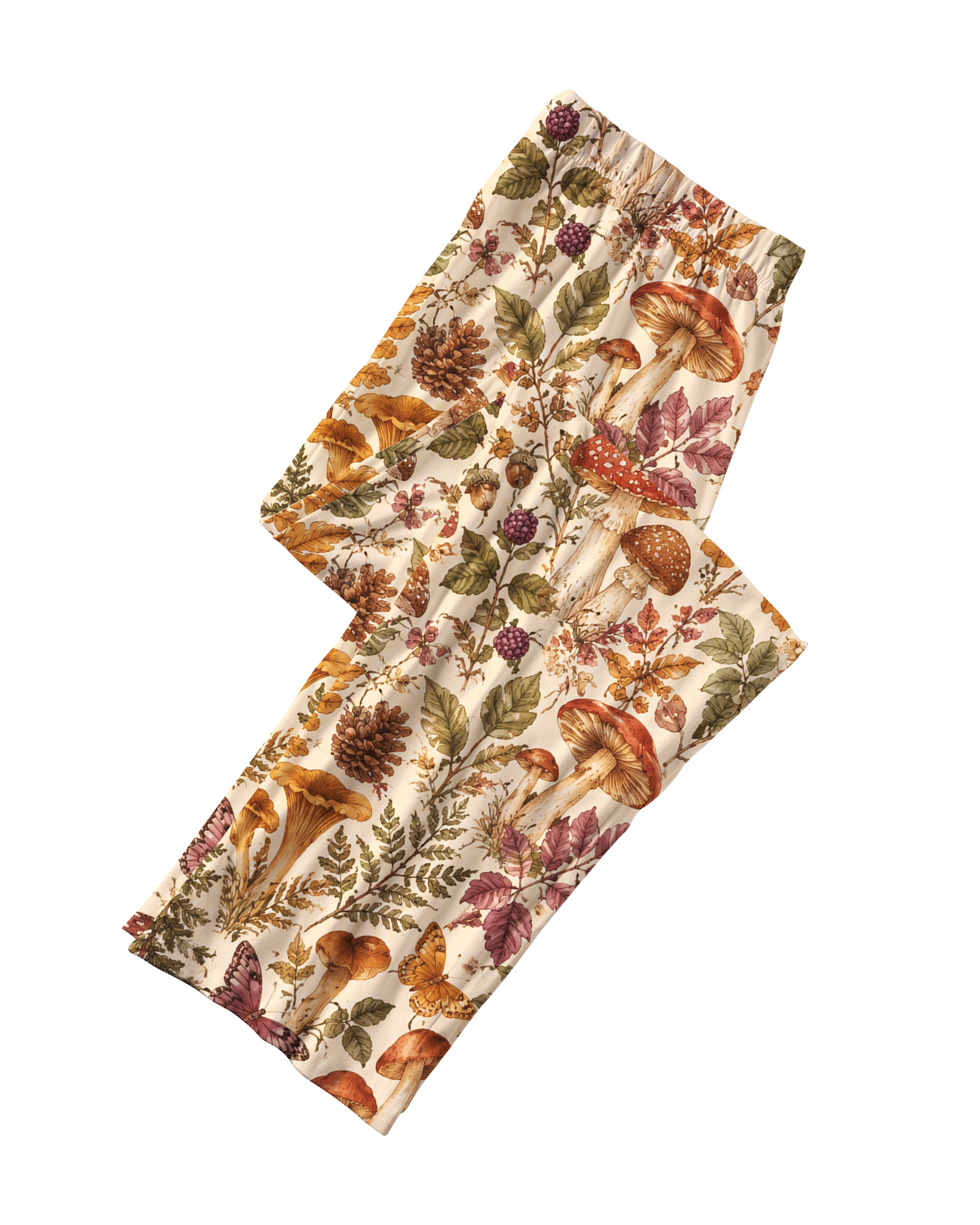 TheRetroTee Autumn Mushroom Forest Vintage Pajama Set