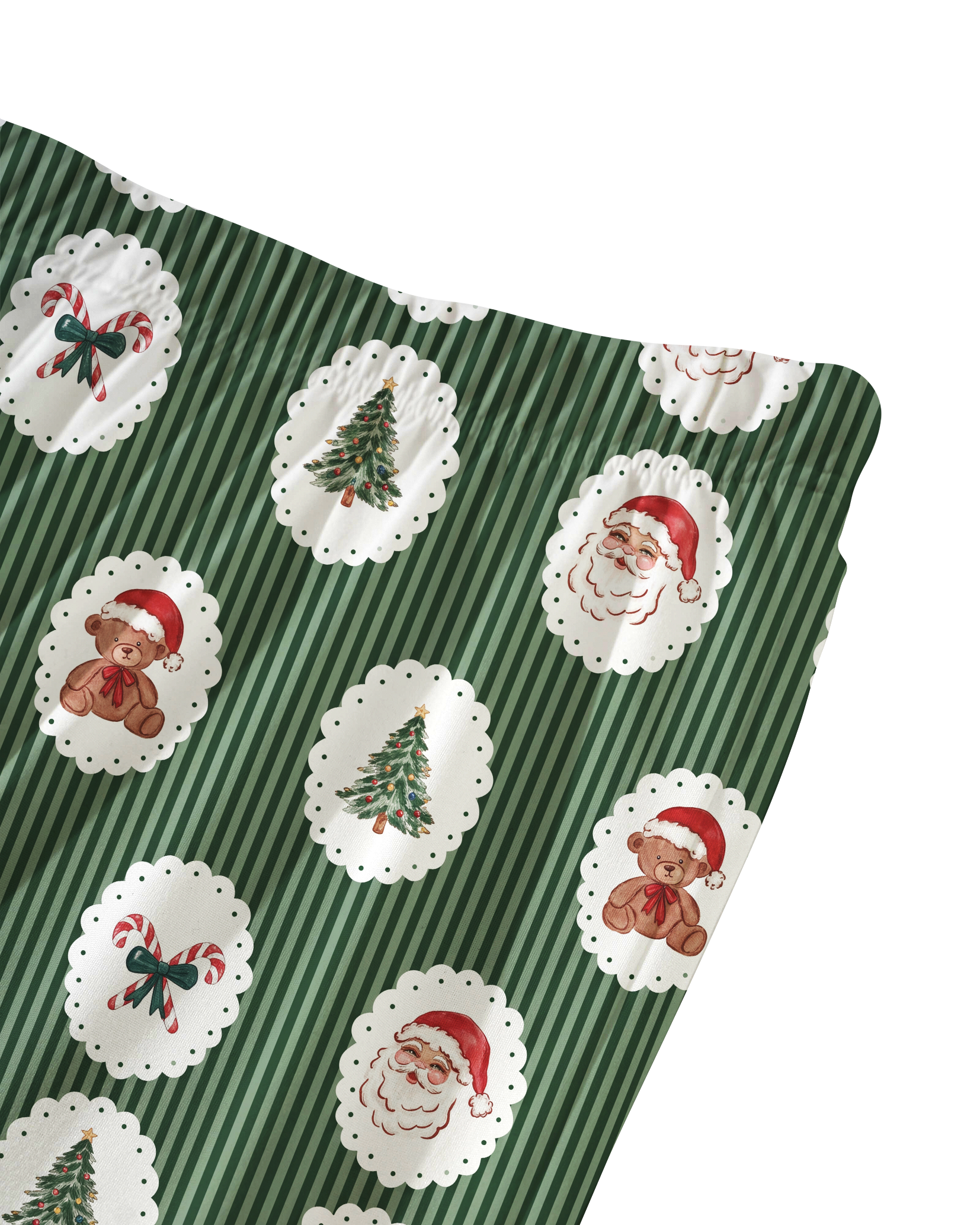 TheRetroTee Doily Christmas Vintage Pajama Set
