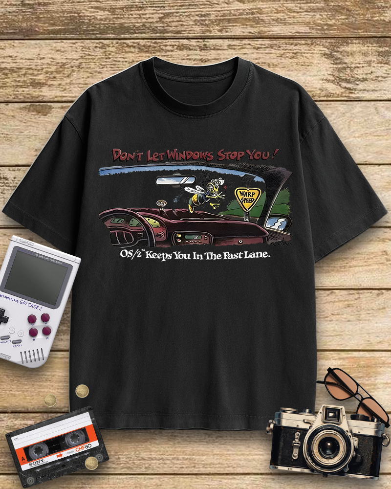 TheRetroTee Vintage OS2 Computer 1980s Cotton T-Shirt