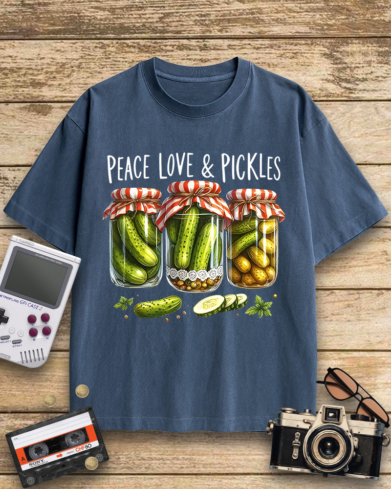 TheRetroTee Dill Pickle 1970s Cotton T-Shirt
