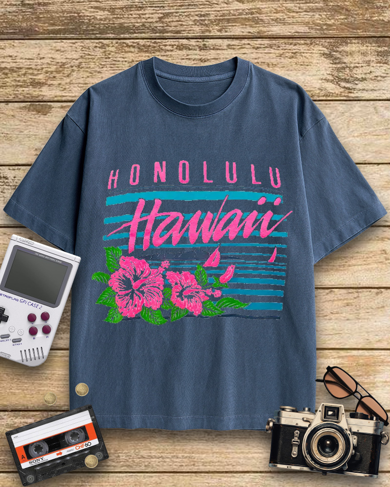 TheRetroTee 80s Honolulu Cotton T-Shirt