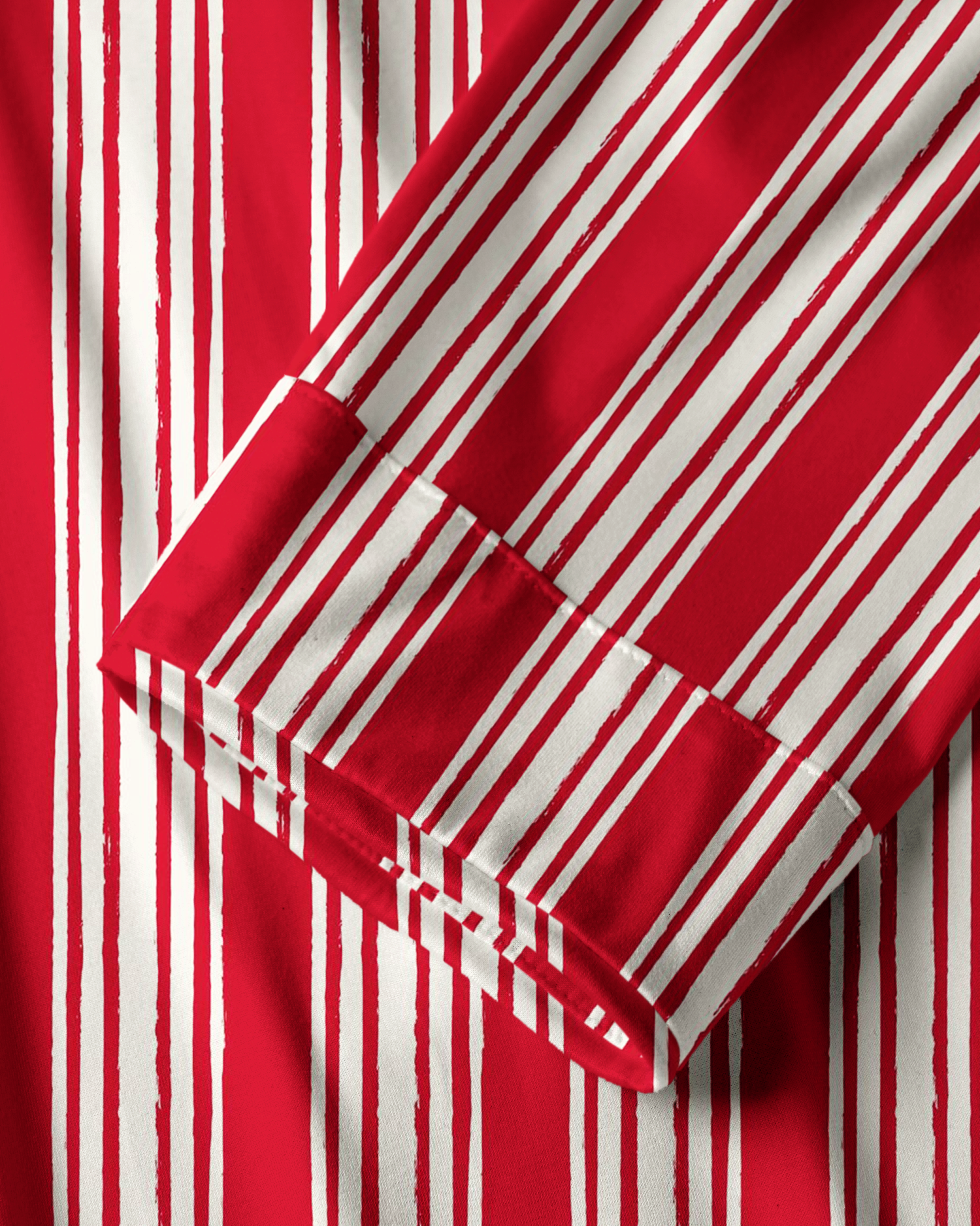 TheRetroTee Forest Cream Stripe Vintage Pajama Se