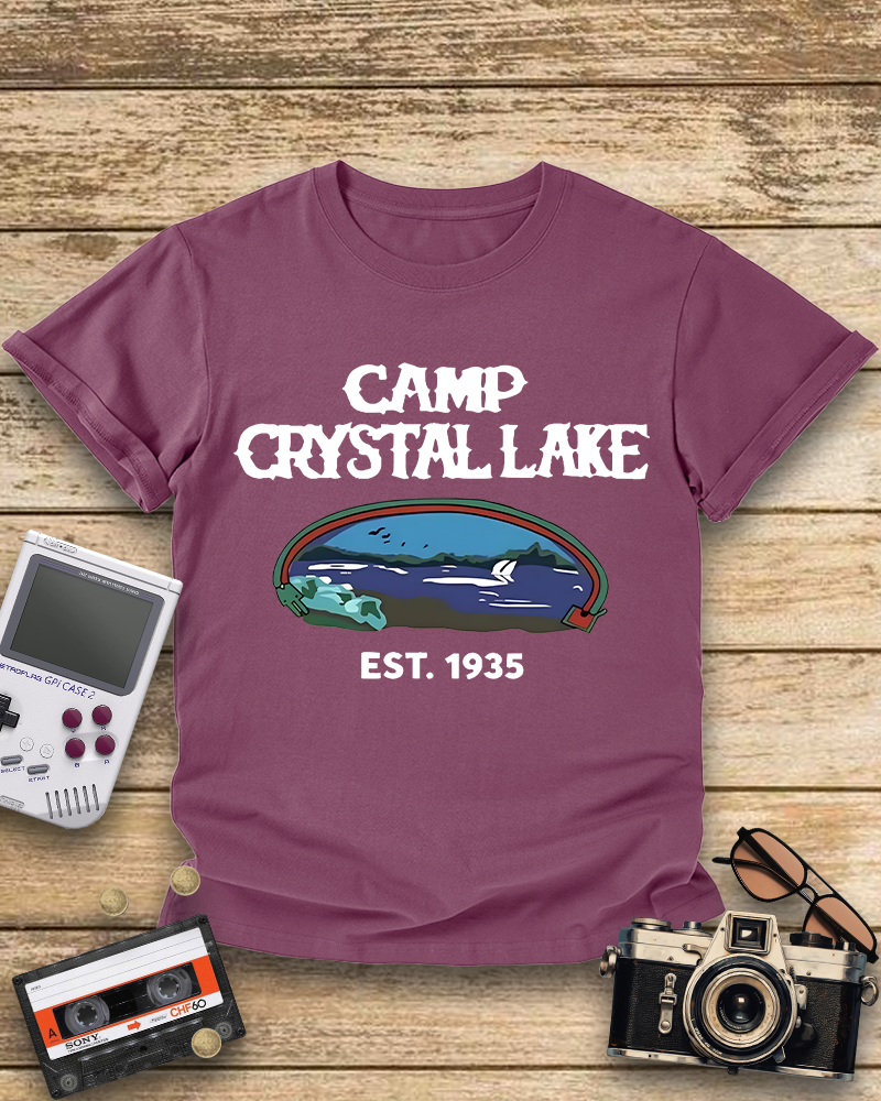 TheRetroTee Friday the 13th Jason Voorhees Horror 1985 Raglan Baseball T-Shirt