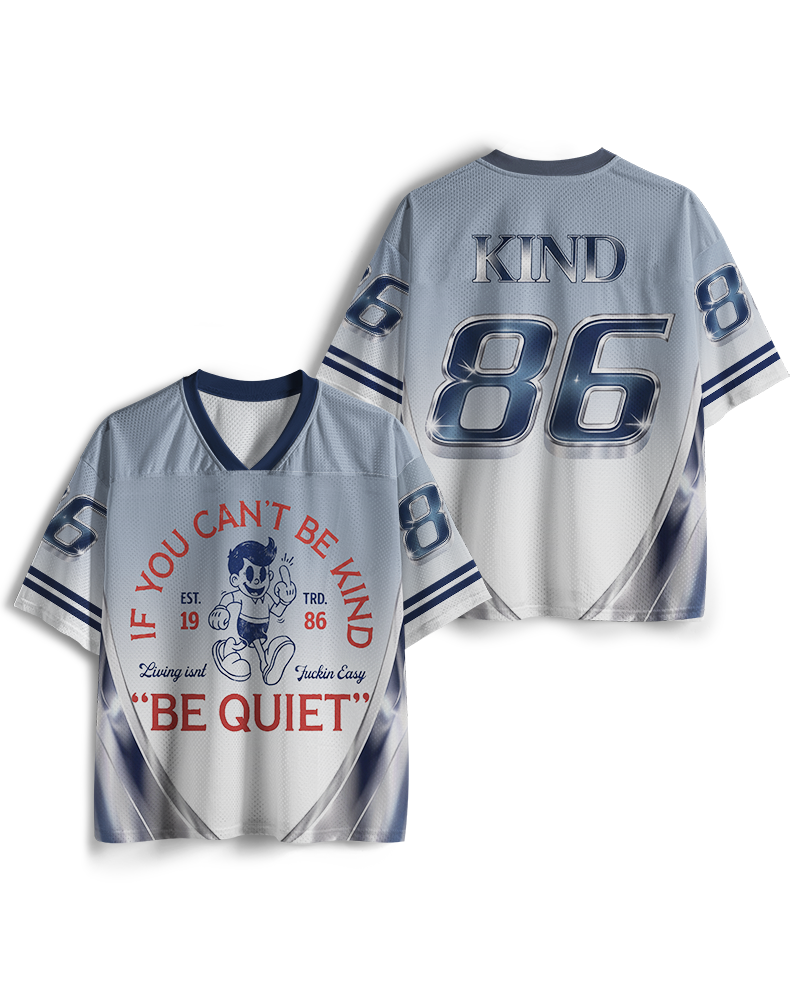 TheRetroTee If You Can't Be Kind, Be Quiet 1950s Mesh Jersey