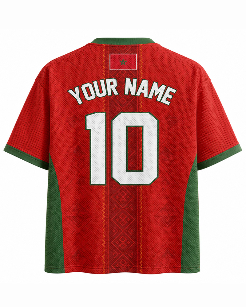 TheRetroTee Custom Morocco Soccer Mesh Jersey