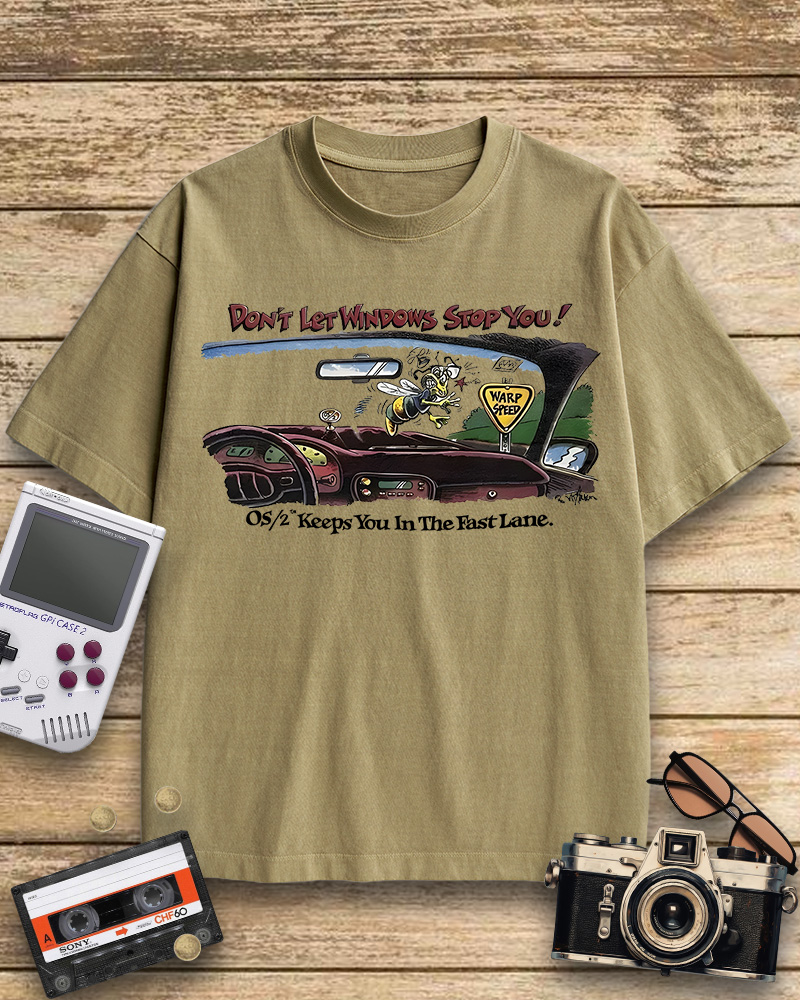 TheRetroTee Vintage OS2 Computer 1980s Cotton T-Shirt