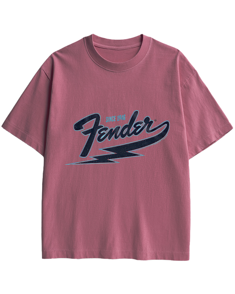 TheRetroTee FENDER Eye-Catching 1940s Cotton T-Shirt