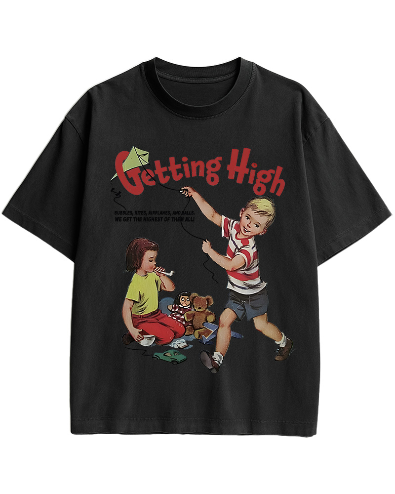 TheRetroTee Getting High 1950s Cotton T-Shirt