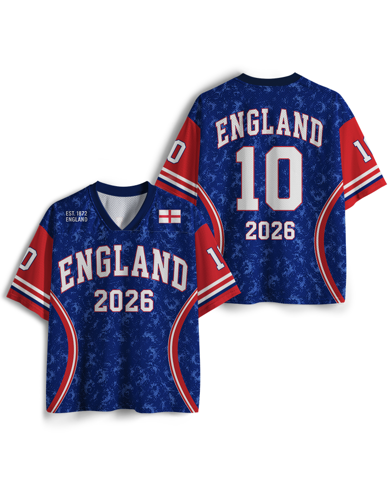 TheRetroTee England Football Heritage Mesh Jersey