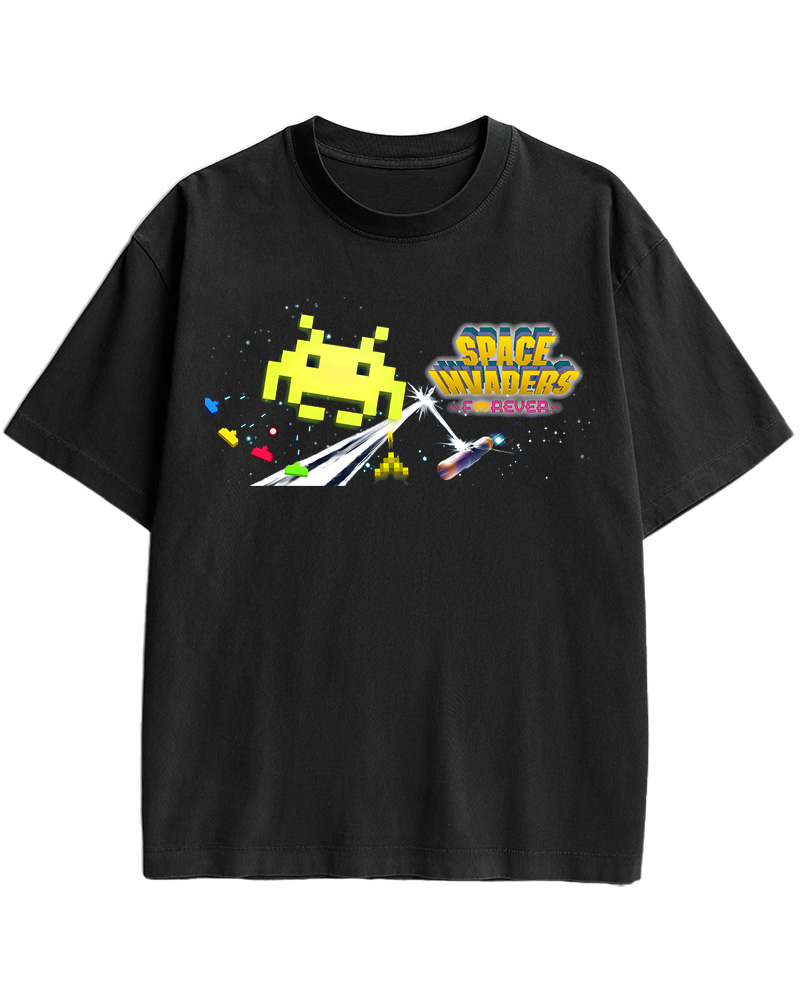 TheRetroTee Space Invaders Forever 1980s Cotton T-Shirt