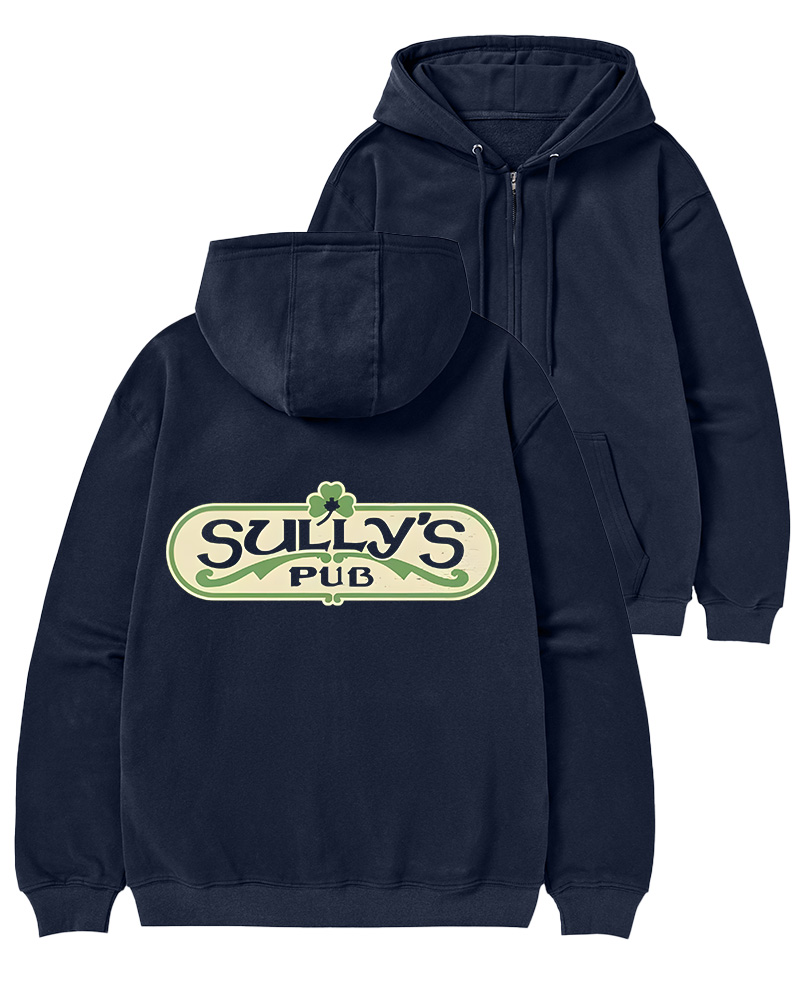 TheRetroTee Bar and Pub Culture 1970s Zip-Up Hoodie