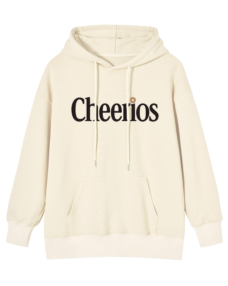 TheRetroTee 1940s Cheerios Breakfast Nostalgic Cotton Hoodie