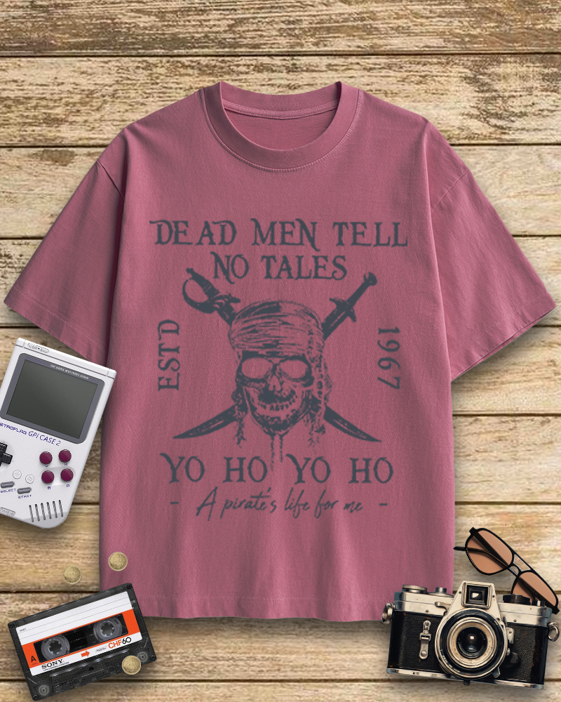 TheRetroTee Dead Men Tell No Tales 1970s Cotton T-Shirt
