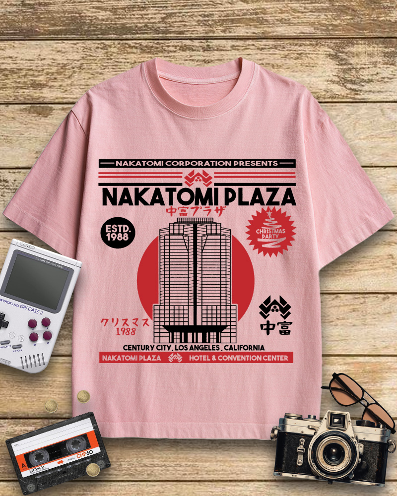 TheRetroTee Nakatomi Plaza 1980s Cotton T-Shirt