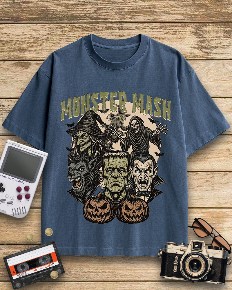 TheRetroTee Monster Mash 1960s Cotton T-Shirt