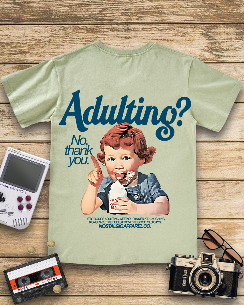 TheRetroTee Adulting No, thanks  V-neck T-Shirt