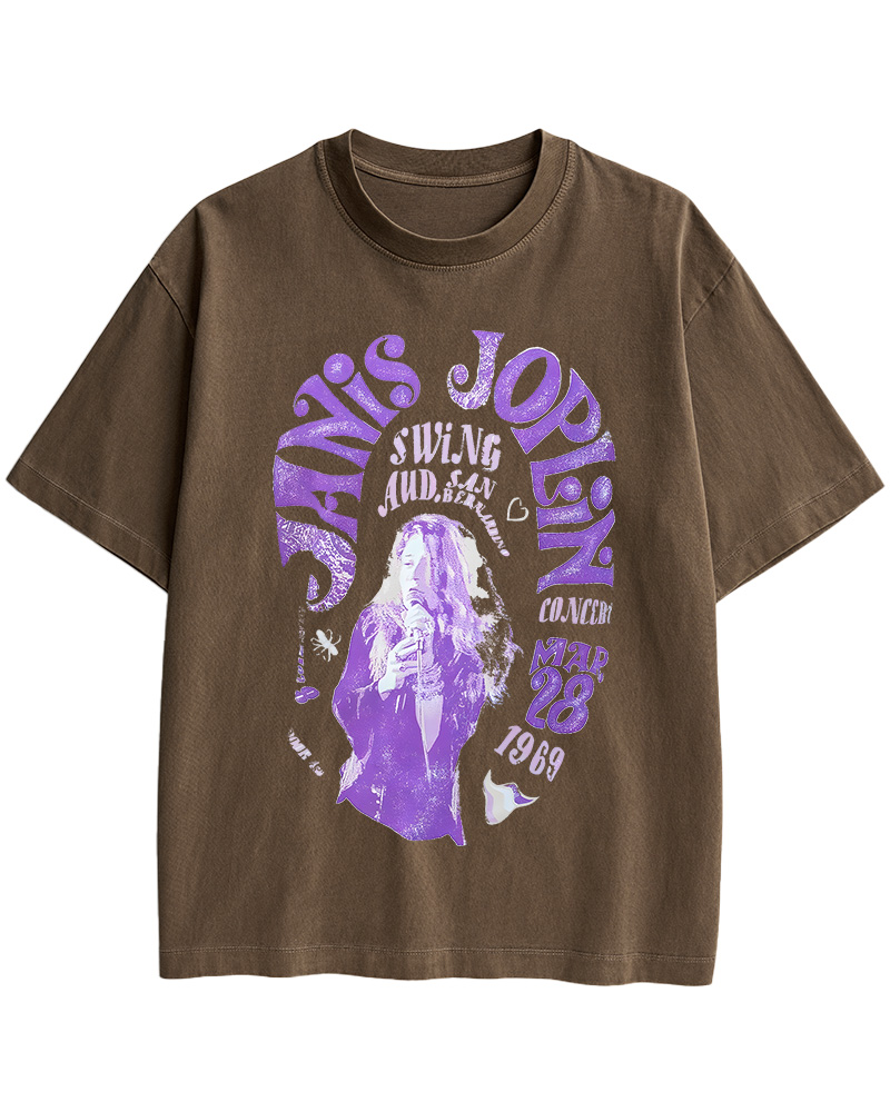 TheRetroTee JANIS JOPLIN 1970s Cotton T-Shirt