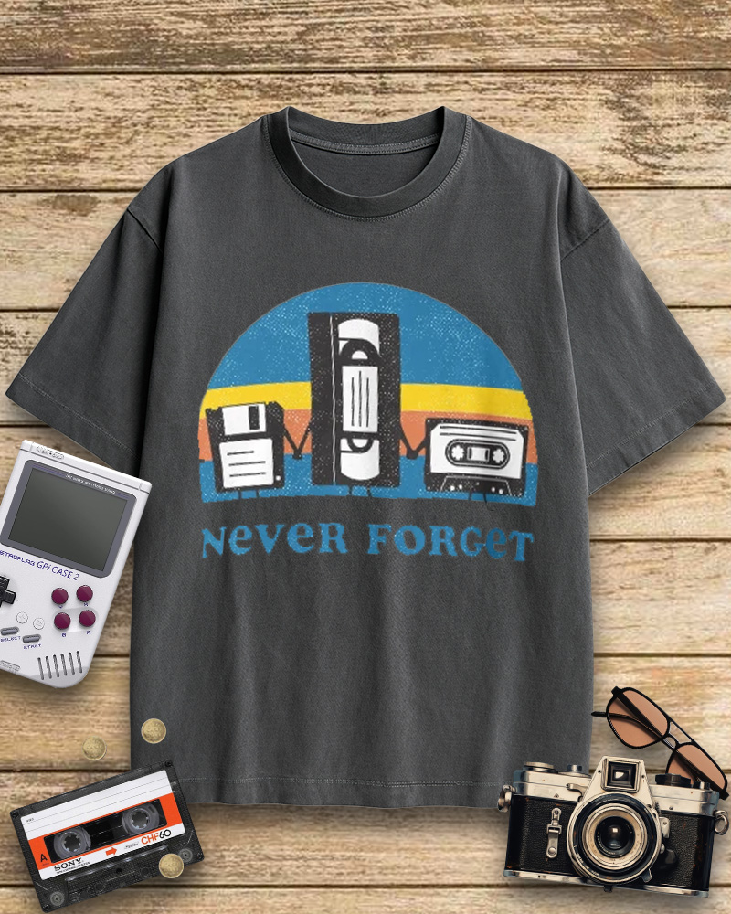 TheRetroTee Never Forget 1980s Cotton T-Shirt