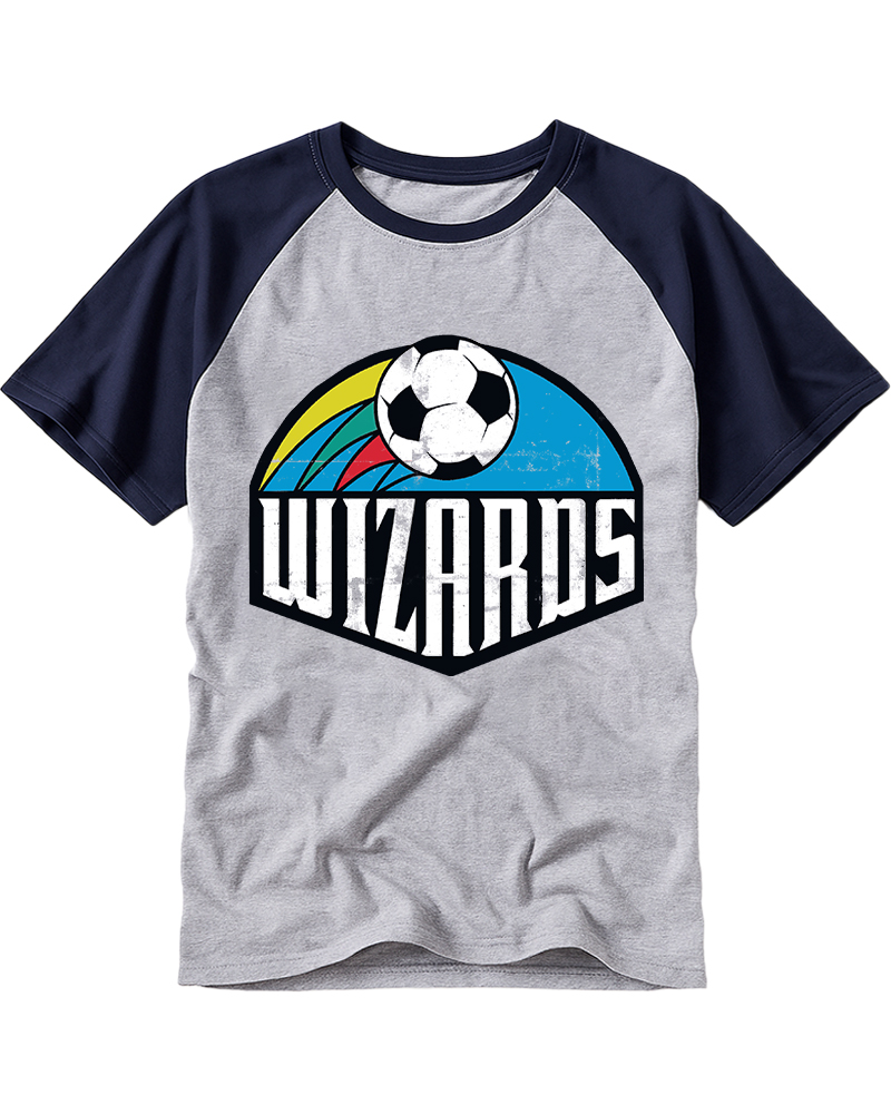 TheRetroTee Kansas City Wizards Raglan Baseball T-Shirt