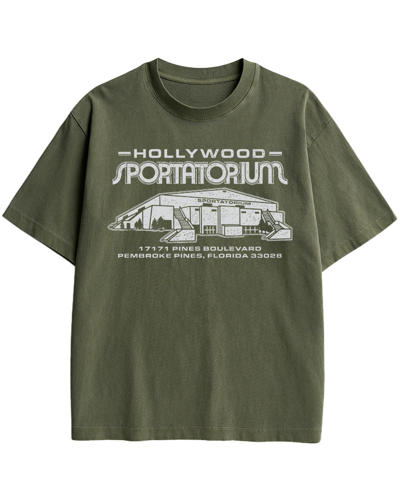 TheRetroTee Hollywood Sportatorium 1910s Cotton T-Shirt