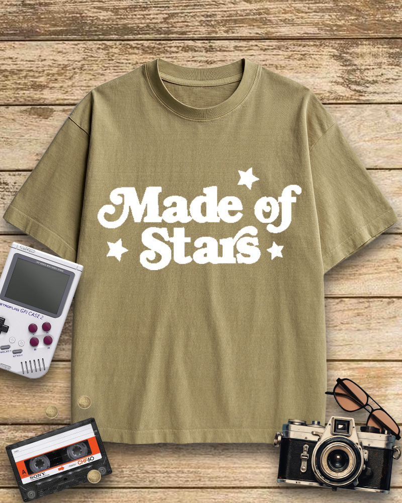TheRetroTee Made Of Stars 1980s Cotton T-Shirt