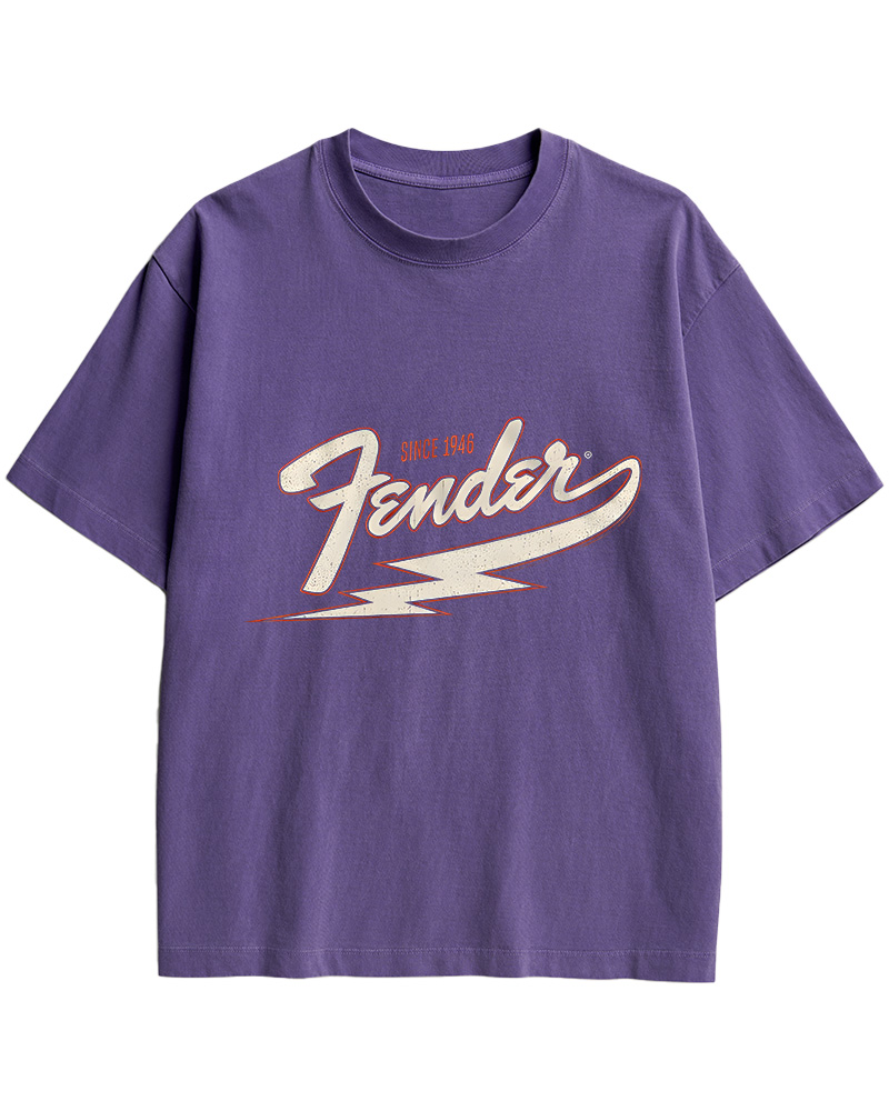 TheRetroTee FENDER Eye-Catching 1940s Cotton T-Shirt