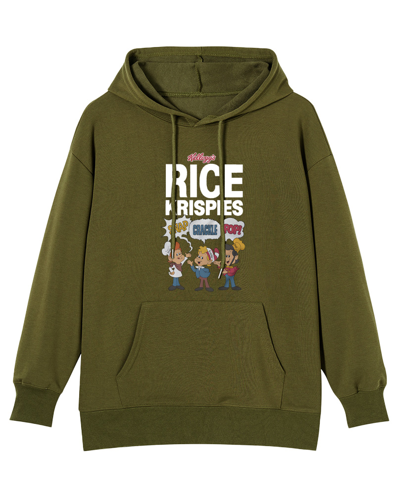 TheRetroTee Rice Krispies Snap, Crackle, and Pop 1970s Cotton Hoodie