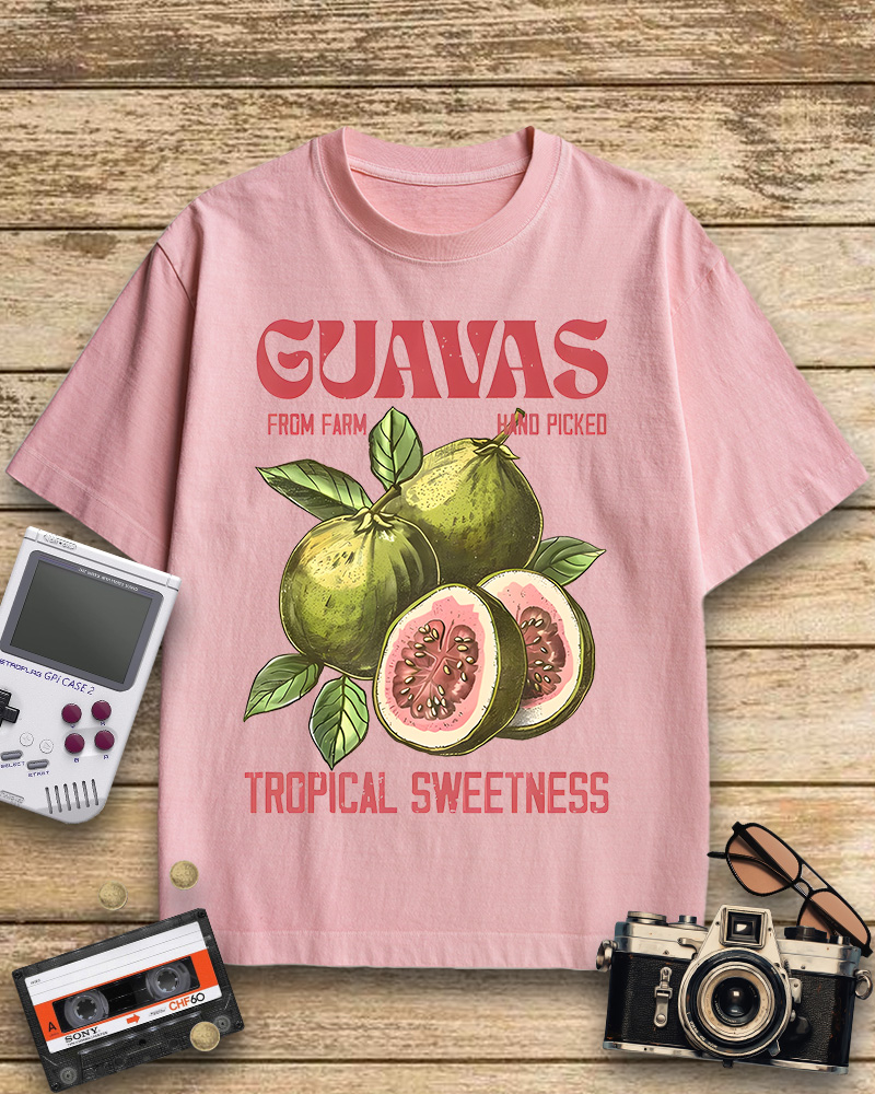 TheRetroTee Exotic Fruit Lover 1960s Cotton T-Shirt