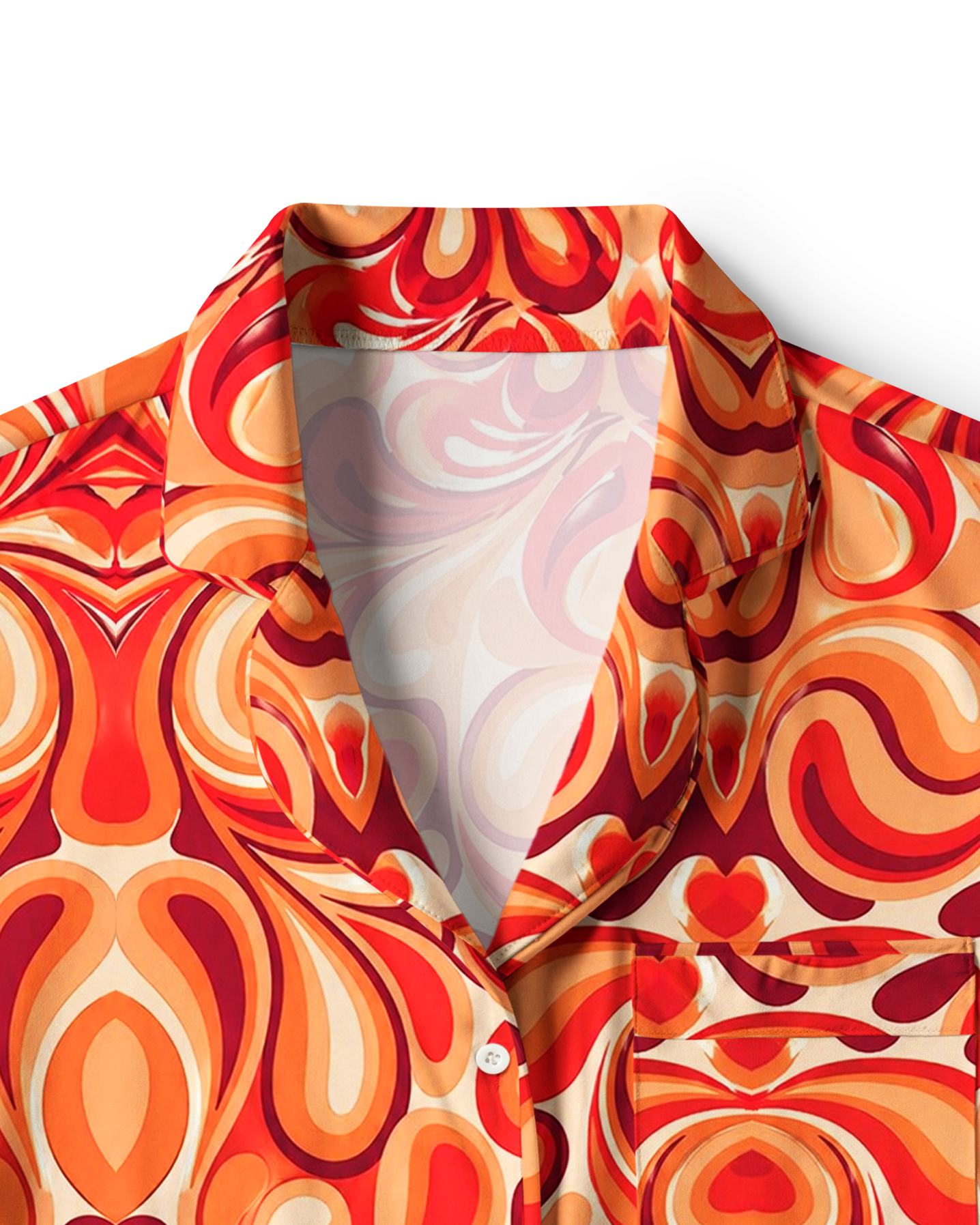 TheRetroTee 70s Psychedelic Swirl Heart Vintage Pajama Set